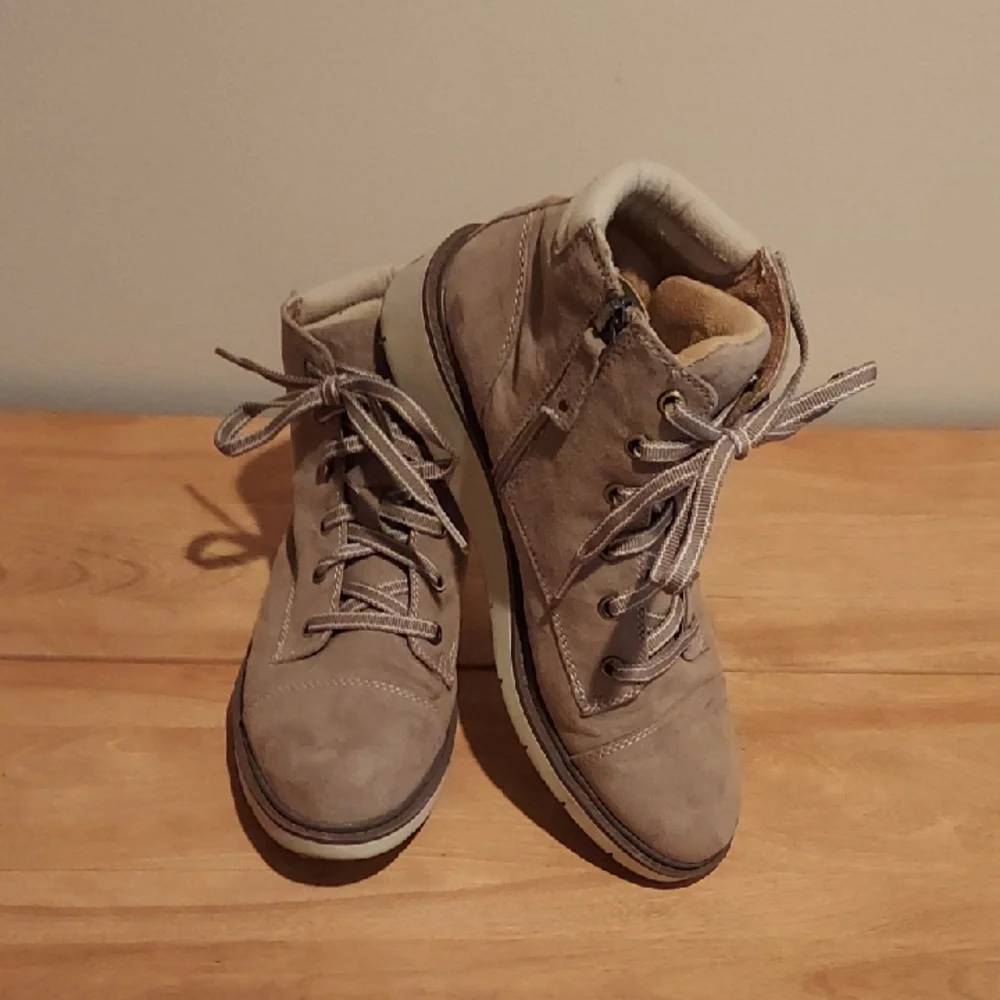 Womens Dr. Scholl's Tan Lace-Up Boots - Picture 1 of 6